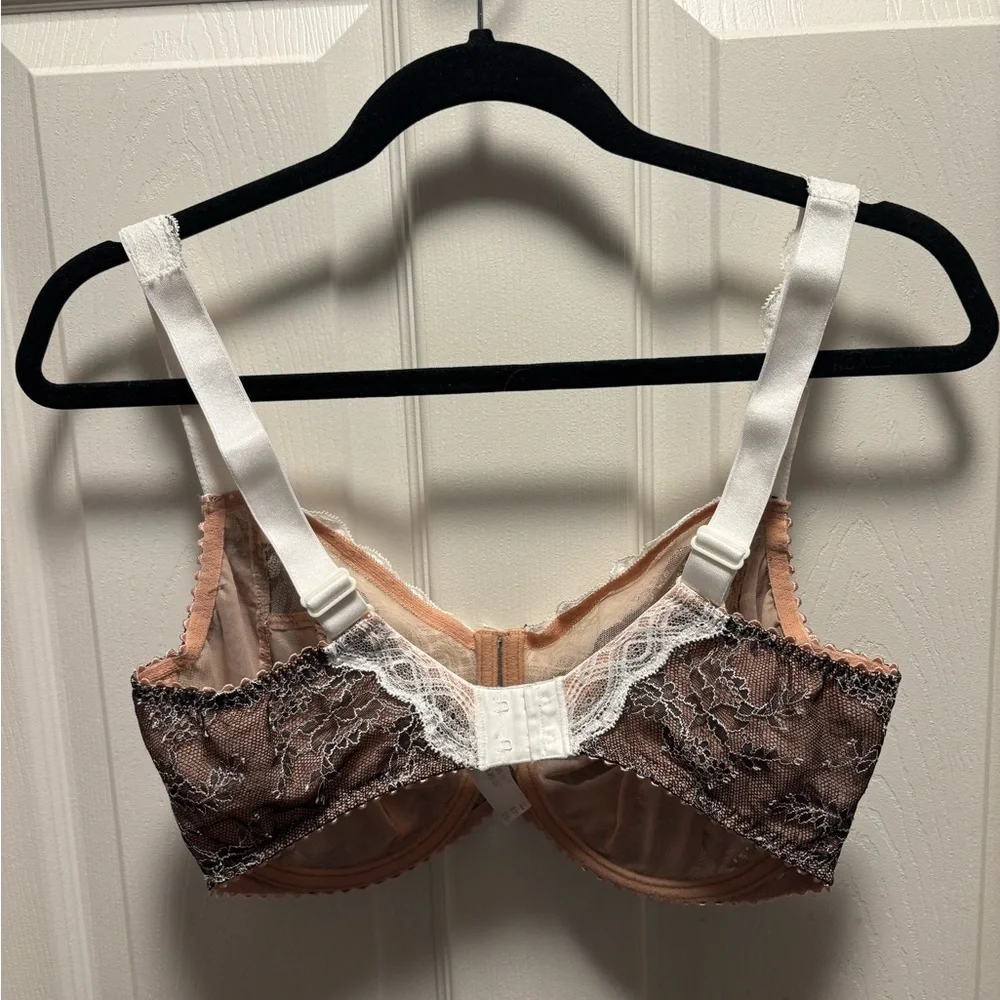 Prima Donna | Crystal Black Cream Lace Full Cup‎ Bra Sz 36F 016-2911
